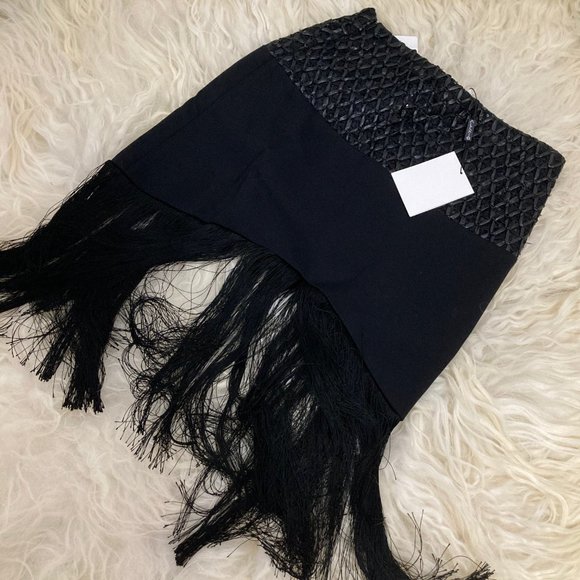 COPY - ALEXIS Sequin Embellishments Knee-Length Skirt - Picture 8 of 12